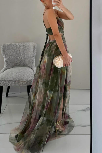 Giselle | Maxi-kjole med Blomstertrykk
