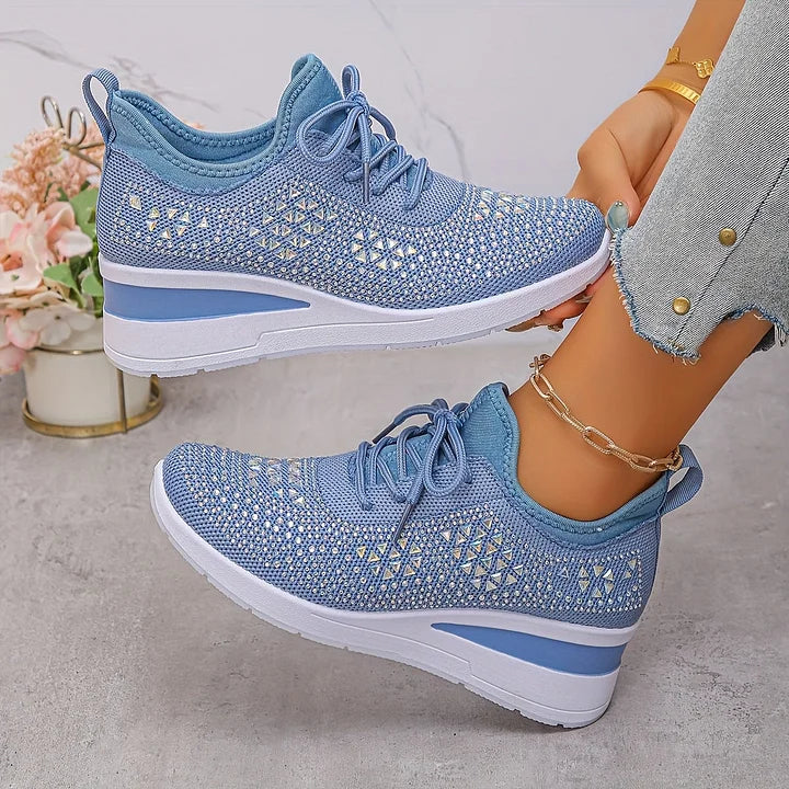 GISEL | Ortopediske sneakers med glitrende rhinstein