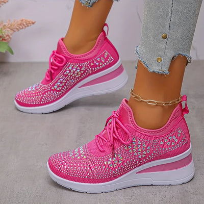 GISEL | Ortopediske sneakers med glitrende rhinstein