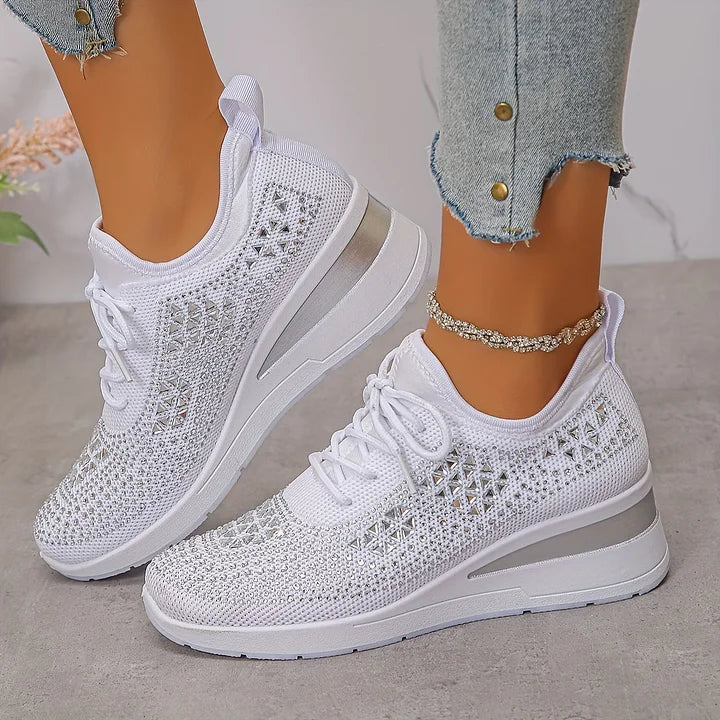 GISEL | Ortopediske sneakers med glitrende rhinstein