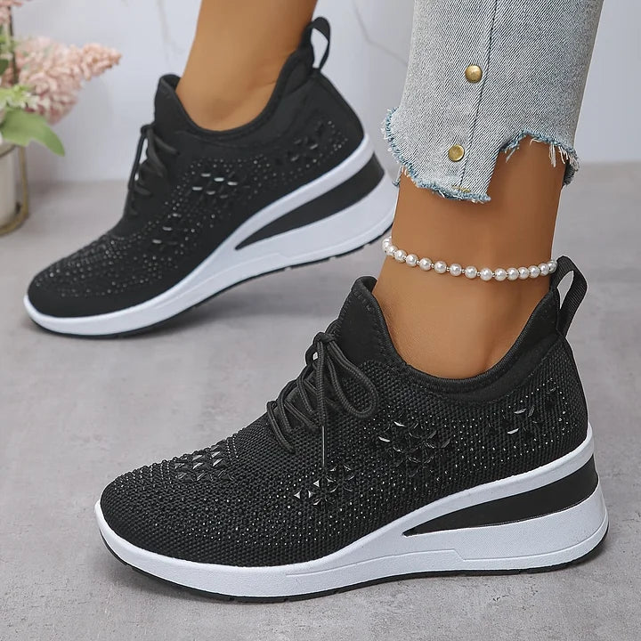 GISEL | Ortopediske sneakers med glitrende rhinstein
