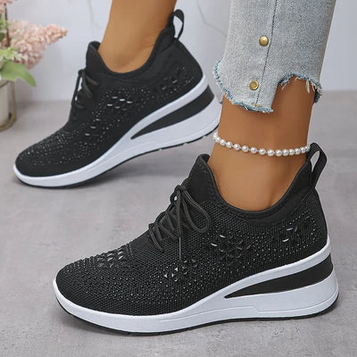 GISEL | Ortopediske sneakers med glitrende rhinstein