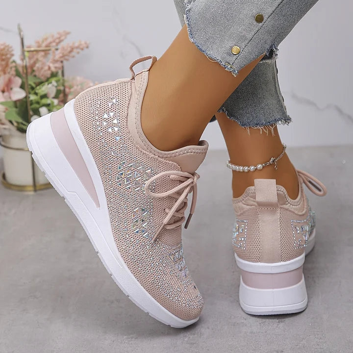 GISEL | Ortopediske sneakers med glitrende rhinstein