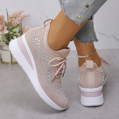 GISEL | Ortopediske sneakers med glitrende rhinstein