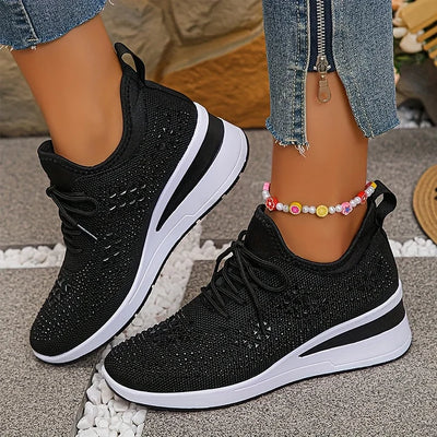 GISEL | Ortopediske sneakers med glitrende rhinstein