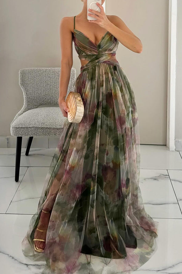 Giselle | Maxi-kjole med Blomstertrykk