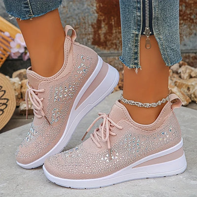 GISEL | Ortopediske sneakers med glitrende rhinstein