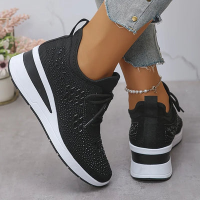 GISEL | Ortopediske sneakers med glitrende rhinstein