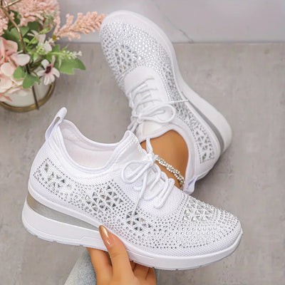 GISEL | Ortopediske sneakers med glitrende rhinstein
