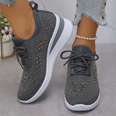 GISEL | Ortopediske sneakers med glitrende rhinstein