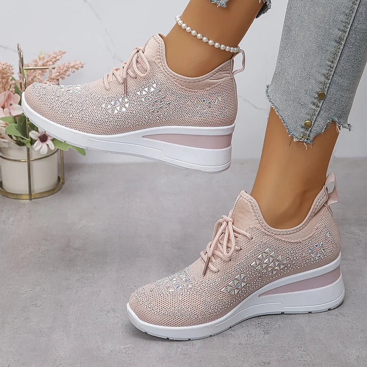GISEL | Ortopediske sneakers med glitrende rhinstein