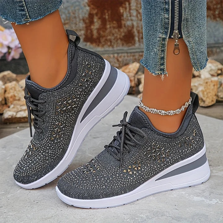 GISEL | Ortopediske sneakers med glitrende rhinstein
