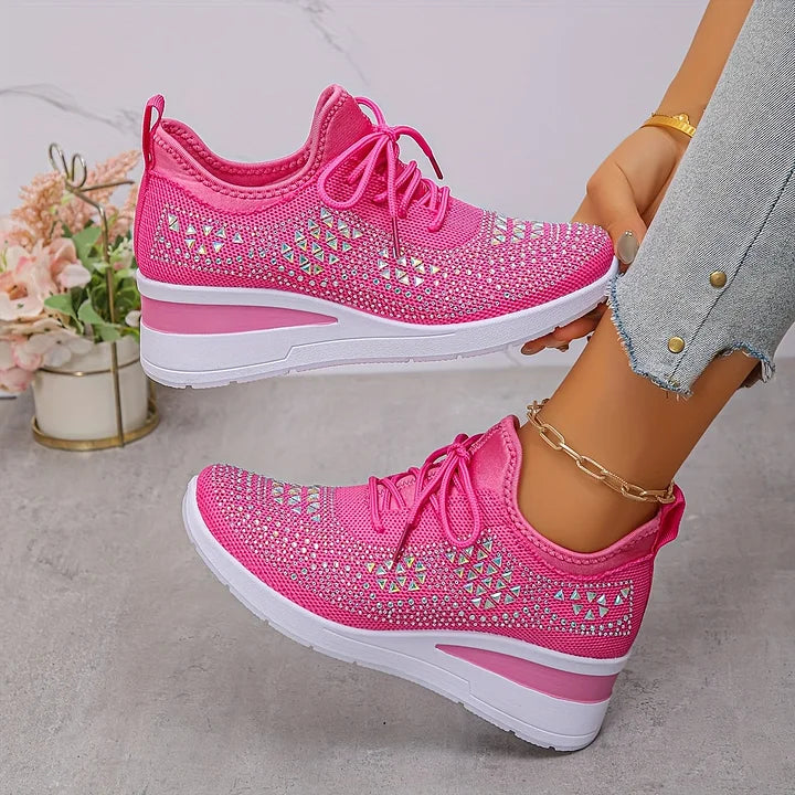 GISEL | Ortopediske sneakers med glitrende rhinstein