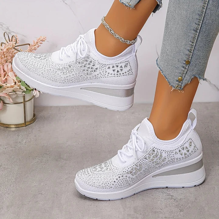 GISEL | Ortopediske sneakers med glitrende rhinstein