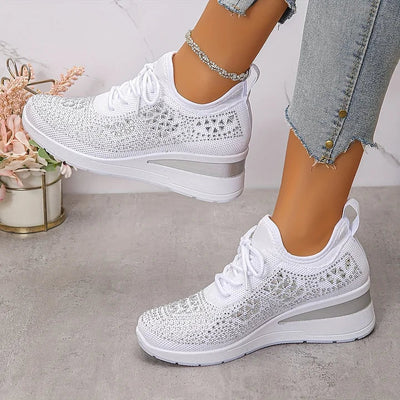 GISEL | Ortopediske sneakers med glitrende rhinstein