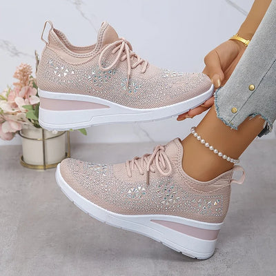 GISEL | Ortopediske sneakers med glitrende rhinstein