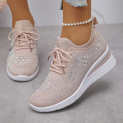 GISEL | Ortopediske sneakers med glitrende rhinstein