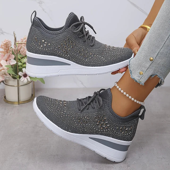 GISEL | Ortopediske sneakers med glitrende rhinstein
