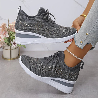 GISEL | Ortopediske sneakers med glitrende rhinstein