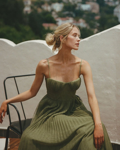 Claudetta | Midi Kjole med Bustier