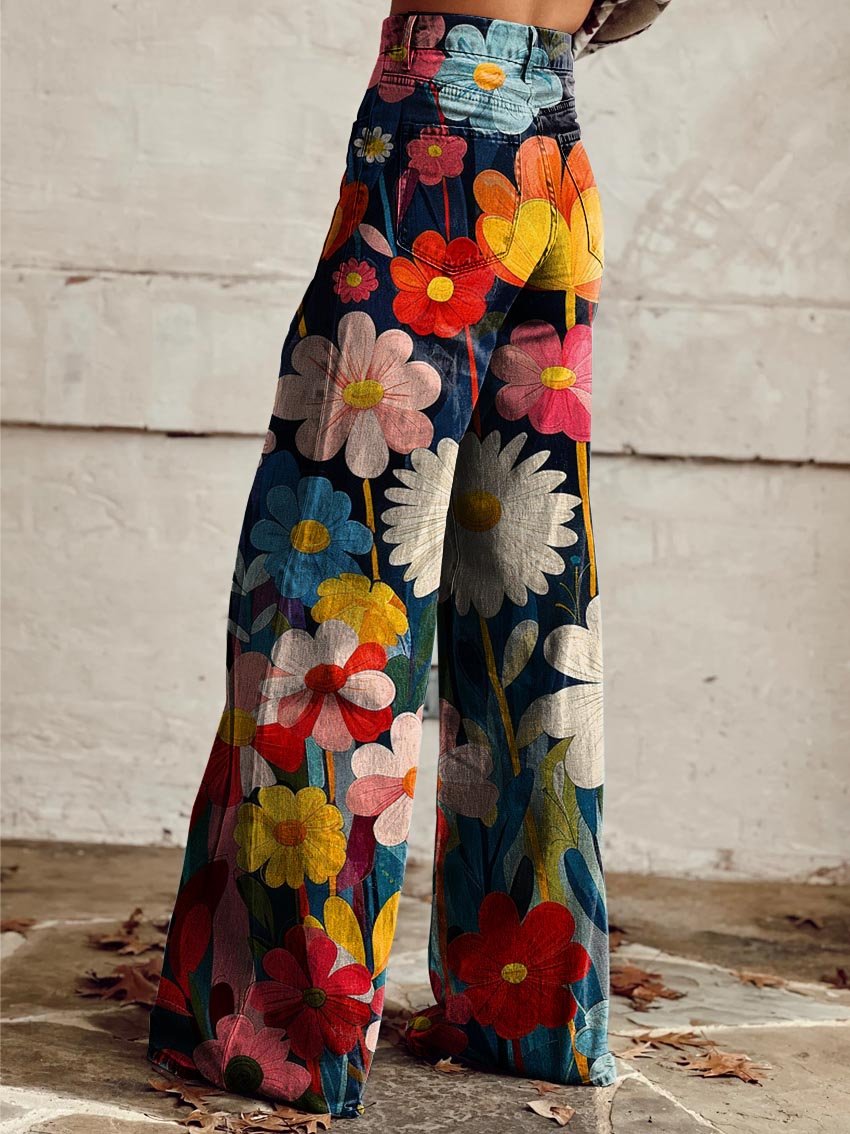 LÉNA | Elegante Blomstrete Bukser