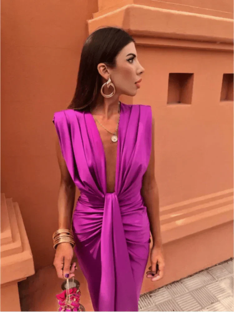 Cordelia | Elegant Drapert Kjole