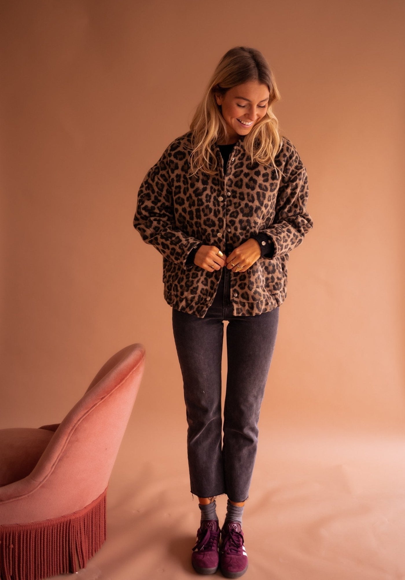 Léontine | Kort jakke med leopardmønster