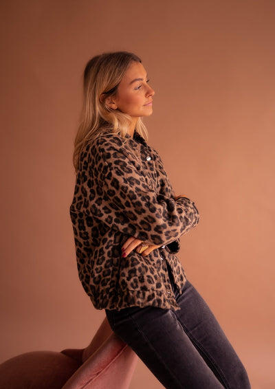 Léontine | Kort jakke med leopardmønster