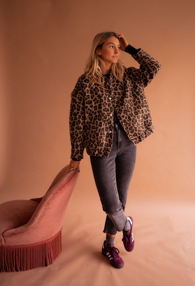 Léontine | Kort jakke med leopardmønster