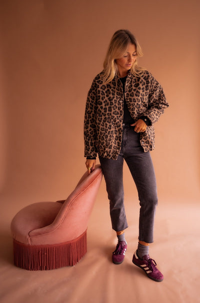 Léontine | Kort jakke med leopardmønster