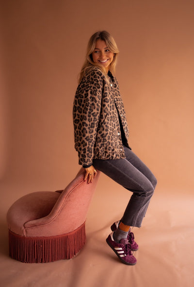 Léontine | Kort jakke med leopardmønster